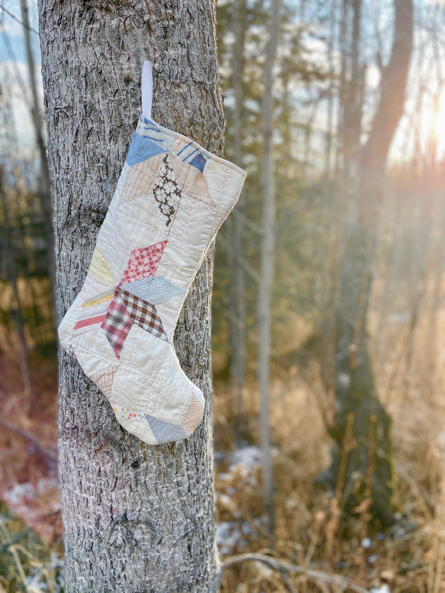 Quilted Christmas Stocking (Ohio Stars)