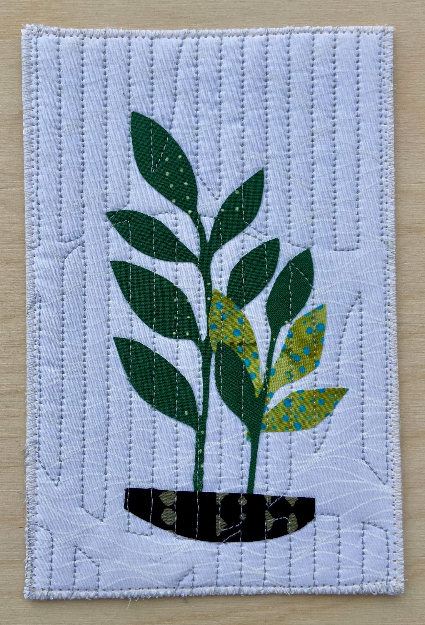 *Original Quilted Plant Postcard