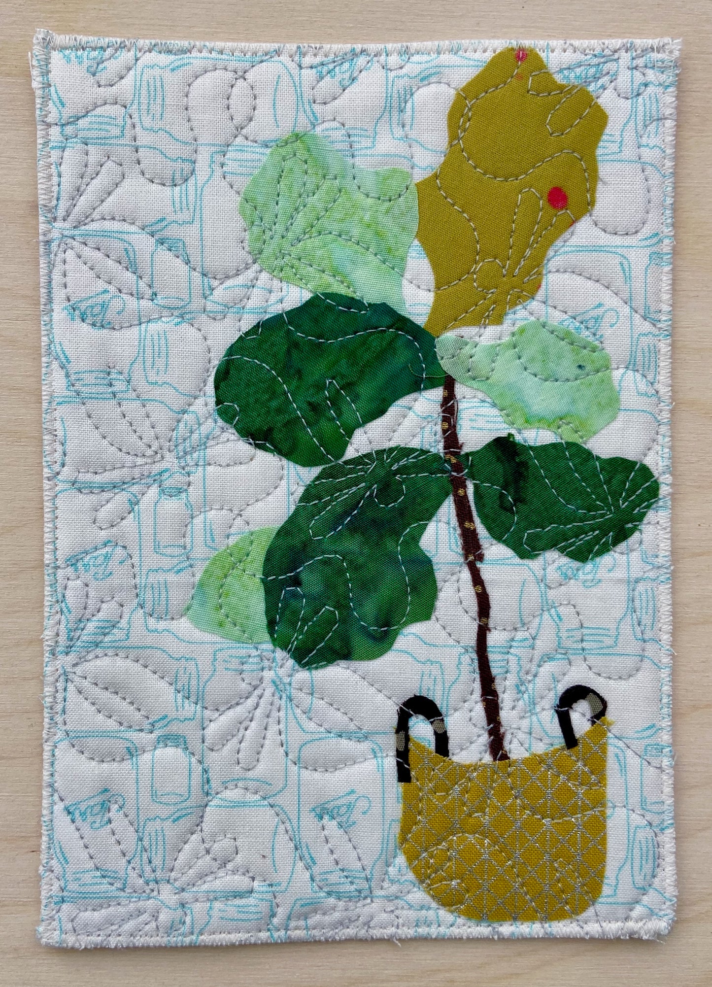* Original Quilted Fig Plant Postcard