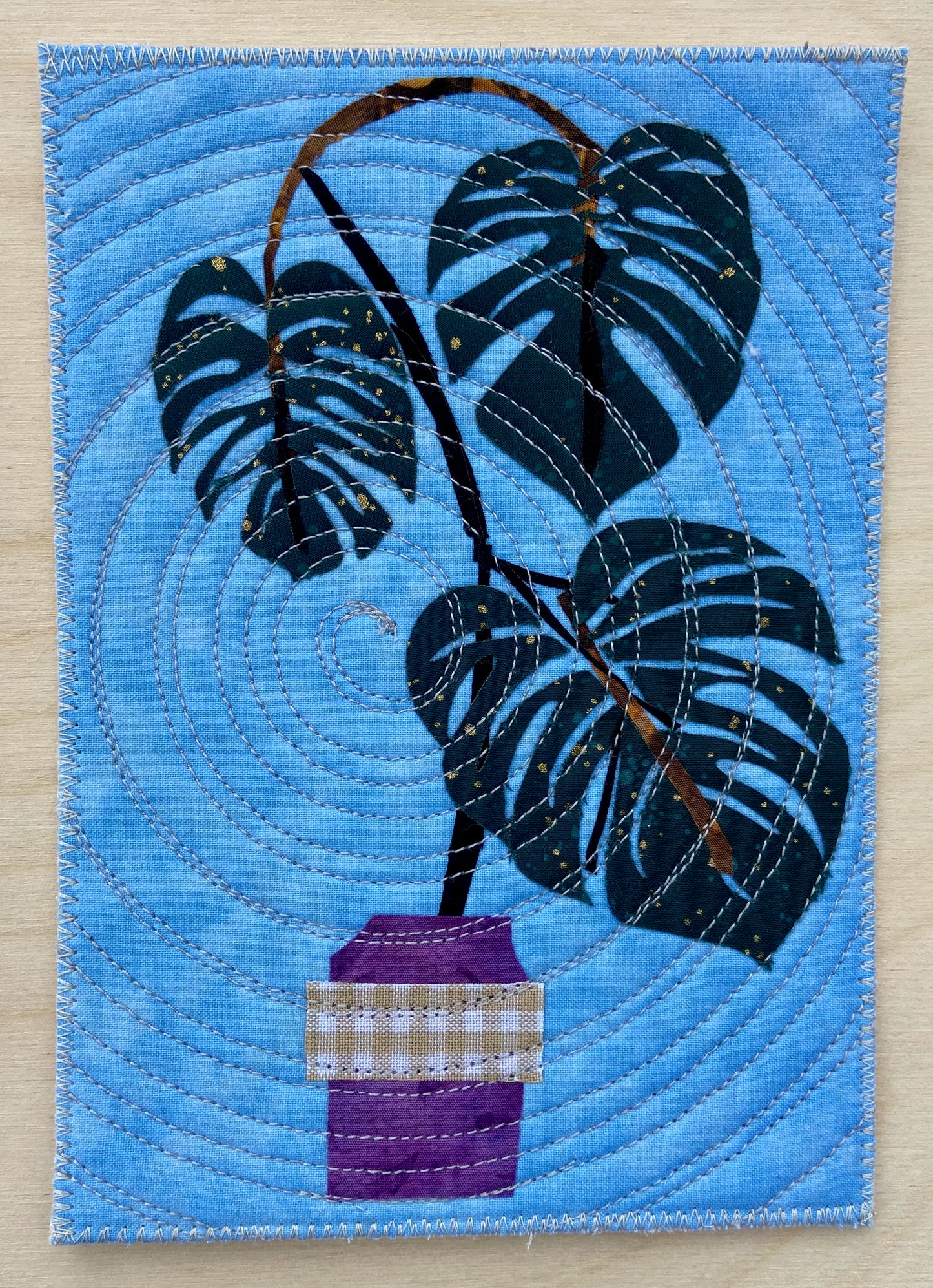 *Original Monstera Plant in Blue